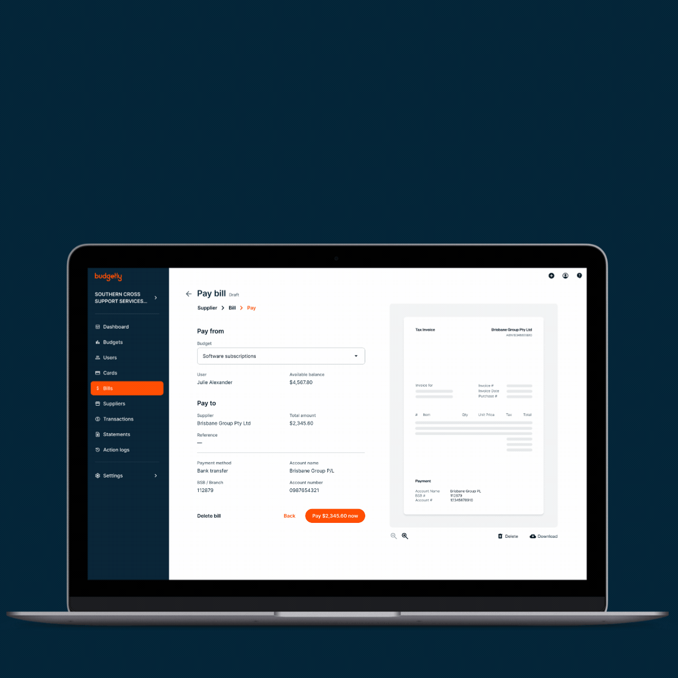 Invoice approval software