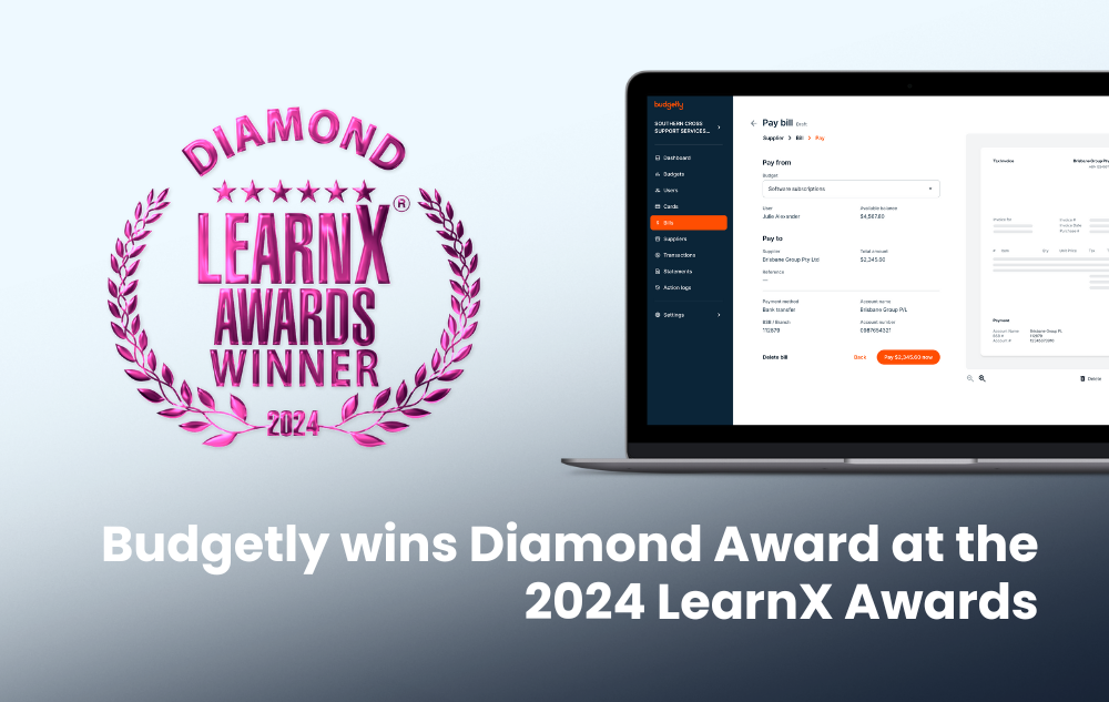 Budgetly wins Diamond Award at the 2024 LearnX Awards