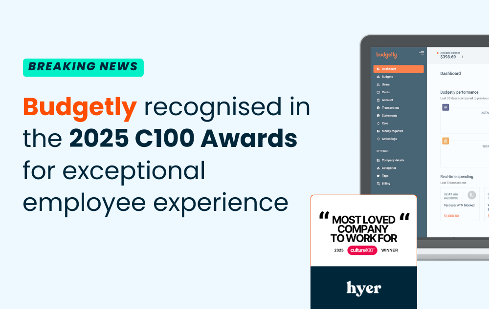 Budgetly recognised in the 2025 C100 Awards for exceptional employee experience