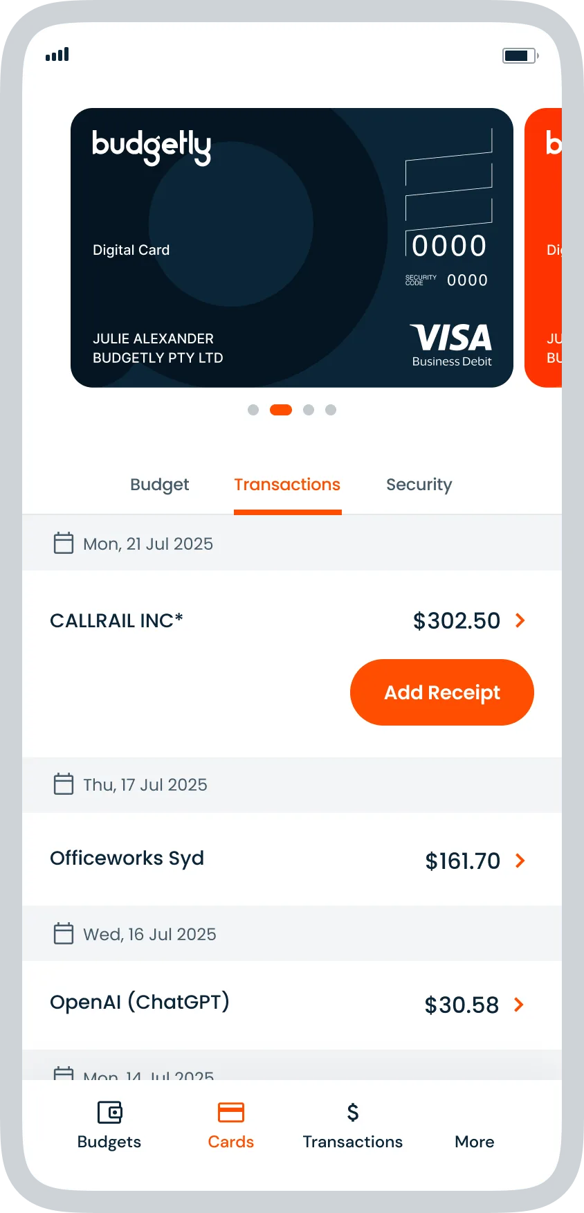 Create a card for a purpose. Disable it when done.